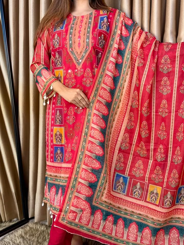 Georgette Readymade Three Piece-P0251