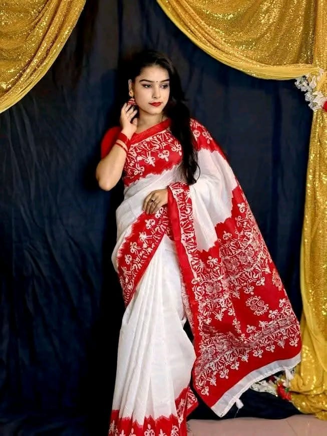 Half silk screen print sharee